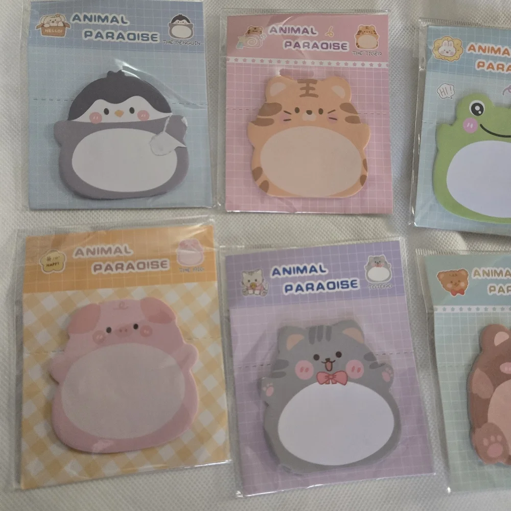 🍒🍒 Animal Shape Sticky Notes Set Of 2